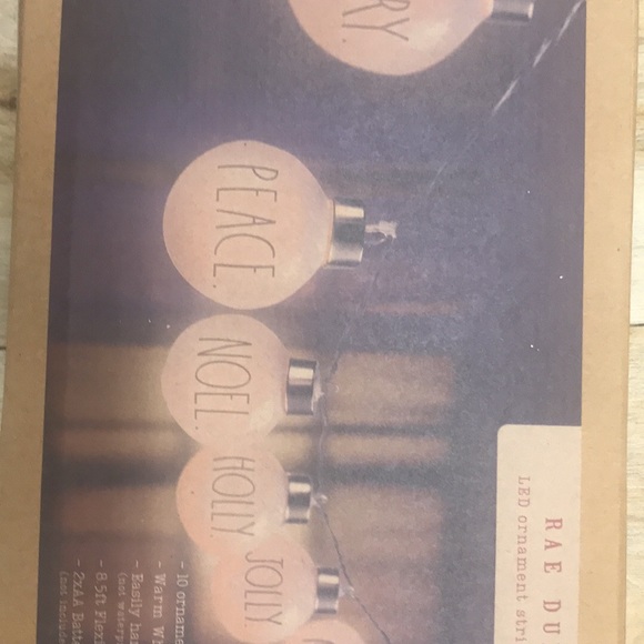 Rae Dunn Christmas ornament lights - Picture 2 of 2